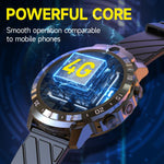 MT27 4G+64G 1.6 inch IP67 Waterproof 4G Android 8.1 Smart Watch Support Heart Rate / GPS, Leather Band