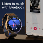 MT27 4G+64G 1.6 inch IP67 Waterproof 4G Android 8.1 Smart Watch Support Heart Rate / GPS, Leather Band