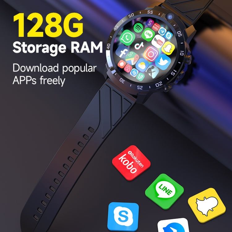 MT27 4G+64G 1.6 inch IP67 Waterproof 4G Android 8.1 Smart Watch Support Heart Rate / GPS, Leather Band