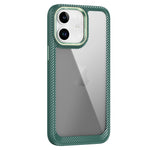 Carbon Fiber Transparent Back Panel Phone Case, For iPhone 11 Pro Max, For iPhone 11