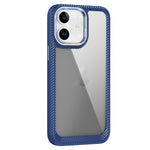 Carbon Fiber Transparent Back Panel Phone Case, For iPhone 11 Pro Max, For iPhone 11