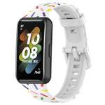 Sports Rainbow Dots Silicone Watch Band, For Huawei Band 7
