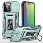 غطاء هاتف بدرع كاميرا من PC + TPU، لهواتف iPhone 17e / 16e، iPhone 17 Pro Max، iPhone 17 Pro، iPhone 17، iPhone Air، iPhone 16 Pro Max