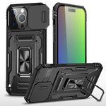 غطاء هاتف بدرع كاميرا من PC + TPU، لهواتف iPhone 17e / 16e، iPhone 17 Pro Max، iPhone 17 Pro، iPhone 17، iPhone Air، iPhone 16 Pro Max