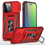 غطاء هاتف بدرع كاميرا من PC + TPU، لهواتف iPhone 17e / 16e، iPhone 17 Pro Max، iPhone 17 Pro، iPhone 17، iPhone Air، iPhone 16 Pro Max