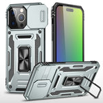 غطاء هاتف بدرع كاميرا من PC + TPU، لهواتف iPhone 17e / 16e، iPhone 17 Pro Max، iPhone 17 Pro، iPhone 17، iPhone Air، iPhone 16 Pro Max