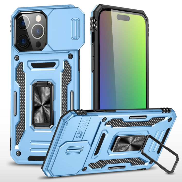 غطاء هاتف بدرع كاميرا من PC + TPU، لهواتف iPhone 17e / 16e، iPhone 17 Pro Max، iPhone 17 Pro، iPhone 17، iPhone Air، iPhone 16 Pro Max
