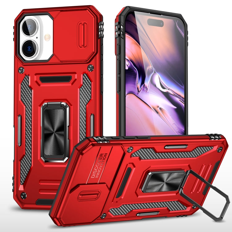 غطاء هاتف بدرع كاميرا من PC + TPU، لهواتف iPhone 16 Pro، iPhone 16 Plus، iPhone 16، iPhone 15 Pro Max، iPhone 15 Pro، iPhone 15 Plus