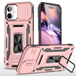 غطاء هاتف بدرع كاميرا من PC + TPU، لهواتف iPhone 16 Pro، iPhone 16 Plus، iPhone 16، iPhone 15 Pro Max، iPhone 15 Pro، iPhone 15 Plus
