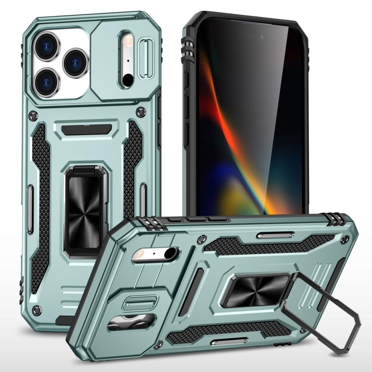 غطاء هاتف بدرع كاميرا من PC + TPU، لهواتف iPhone 17e / 16e، iPhone 17 Pro Max، iPhone 17 Pro، iPhone 17، iPhone Air، iPhone 16 Pro Max