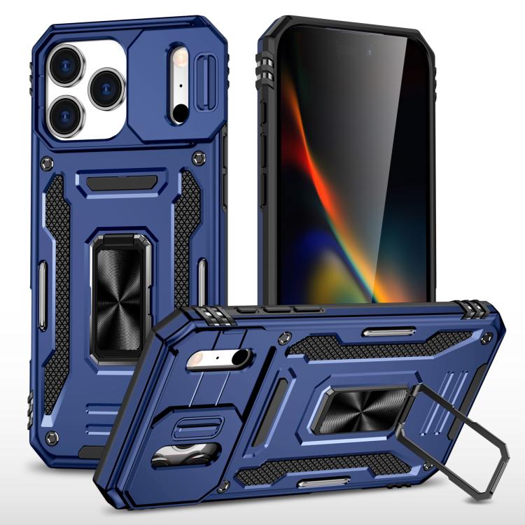 غطاء هاتف بدرع كاميرا من PC + TPU، لهواتف iPhone 17e / 16e، iPhone 17 Pro Max، iPhone 17 Pro، iPhone 17، iPhone Air، iPhone 16 Pro Max