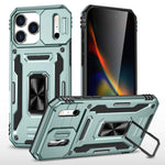 غطاء هاتف بدرع كاميرا من PC + TPU، لهواتف iPhone 17e / 16e، iPhone 17 Pro Max، iPhone 17 Pro، iPhone 17، iPhone Air، iPhone 16 Pro Max