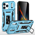 غطاء هاتف بدرع كاميرا من PC + TPU، لهواتف iPhone 17e / 16e، iPhone 17 Pro Max، iPhone 17 Pro، iPhone 17، iPhone Air، iPhone 16 Pro Max