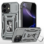 غطاء هاتف بدرع كاميرا من PC + TPU، لهواتف iPhone 17e / 16e، iPhone 17 Pro Max، iPhone 17 Pro، iPhone 17، iPhone Air، iPhone 16 Pro Max