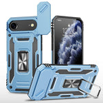 غطاء هاتف بدرع كاميرا من PC + TPU، لهواتف iPhone 17e / 16e، iPhone 17 Pro Max، iPhone 17 Pro، iPhone 17، iPhone Air، iPhone 16 Pro Max