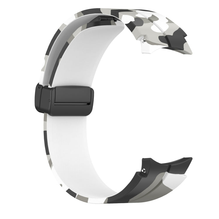 Magnetic Clasp Camouflage Silicone Watch Band, For Samsung Galaxy Watch5 / 5 Pro / Watch 4 / 4 Classic