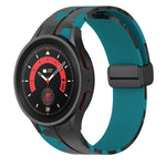 Magnetic Clasp Camouflage Silicone Watch Band, For Samsung Galaxy Watch5 / 5 Pro / Watch 4 / 4 Classic