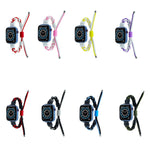 Silicone Bean Braided Cord Nylon Watch Band, For Apple Watch 42mm, For Apple Watch 38mm