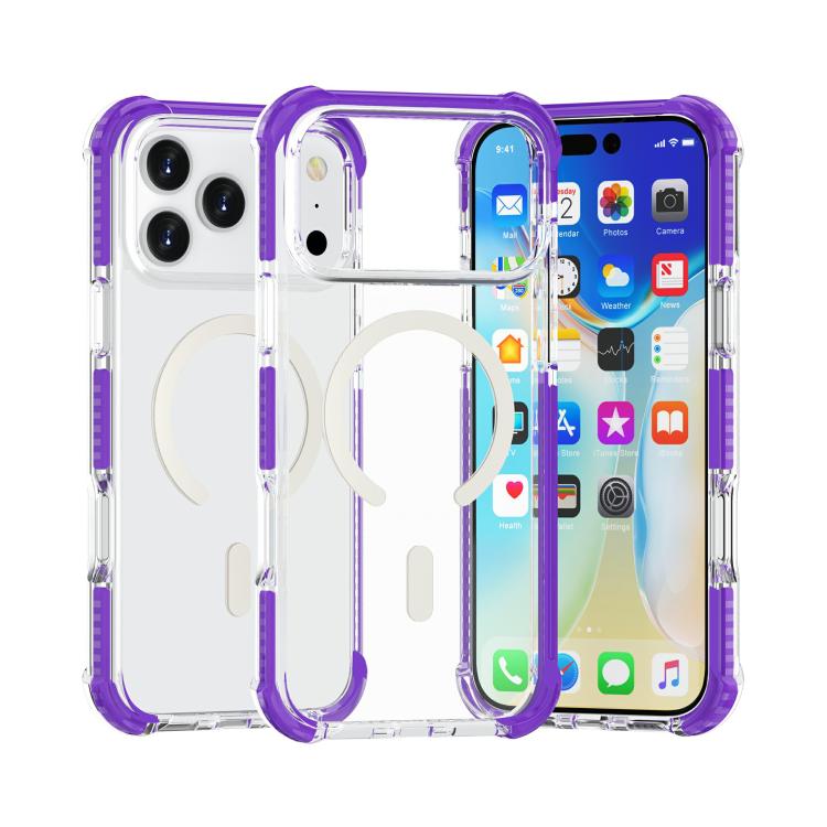 غطاء هاتف أكريليك مقاوم للصدمات مع مغناطيس Magsafe، لهواتف iPhone 17e / 16e، iPhone 17 Pro Max، iPhone 17 Pro، iPhone 17، iPhone Air