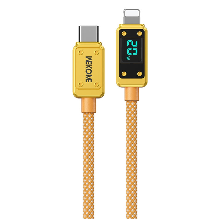 WK WDC-08 PD 20 واط USB-C/Type-C إلى 8 دبابيس كابل بيانات بشاشة رقمية، الطول: 1م، WDC-08