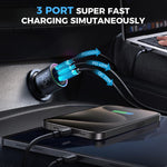 JOYROOM JR-CCN07 145W Dual PD+QC3.0 3-Port Car Charger, JR-CCN07