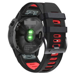 Sports Two-Color Silicone Watch Band, For Garmin Fenix 7 Pro 51mm
