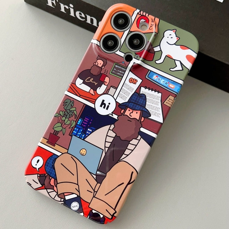 Painted Pattern Precise Hole PC Phone Case, For iPhone 14 Pro