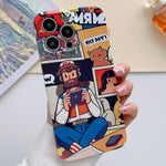 Painted Pattern Precise Hole PC Phone Case, For iPhone 13 Pro Max