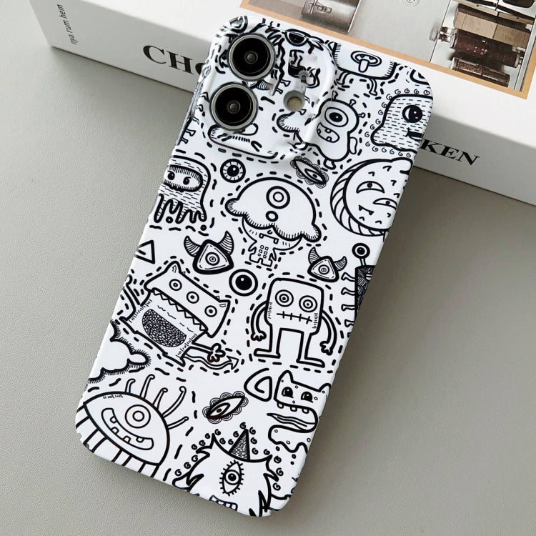 Painted Pattern Precise Hole PC Phone Case, For iPhone 12