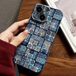Painted Pattern Precise Hole PC Phone Case, For iPhone 15 Plus
