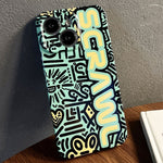 Painted Pattern Precise Hole PC Phone Case, For iPhone 15 Plus