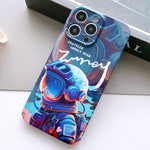 Painted Pattern Precise Hole PC Phone Case, For iPhone 15 Pro Max