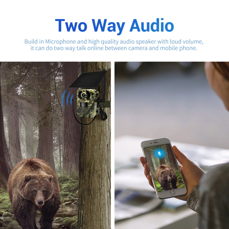 ESCAM QF380 4MP Network Solar PIR Alert Smart Wildlife Hunting Camera, EU Version, AU Version, US Version