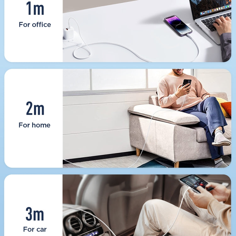 JOYROOM SA26-CL3 سلسلة الشحن السريع 30 واط USB-C / Type-C إلى 8 دبابيس كابل بيانات شحن سريع، 1م