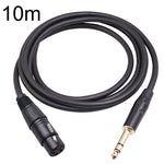 6.35mm 1/4 TRS Male to XLR 3pin Female Microphone Cable, 1m, 1.8m, 3m, 5m, 10m
