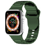 Square Buckle Armor Style Silicone Watch Band, For Apple Watch 5 44mm, For Apple Watch 5 40mm, For Apple Watch 4 44mm