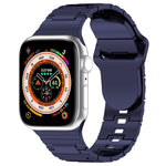 Square Buckle Armor Style Silicone Watch Band, For Apple Watch 5 44mm, For Apple Watch 5 40mm, For Apple Watch 4 44mm