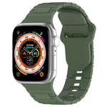 Square Buckle Armor Style Silicone Watch Band, For Apple Watch 4 40mm, For Apple Watch SE 2023 40mm, For Apple Watch 3 38mm