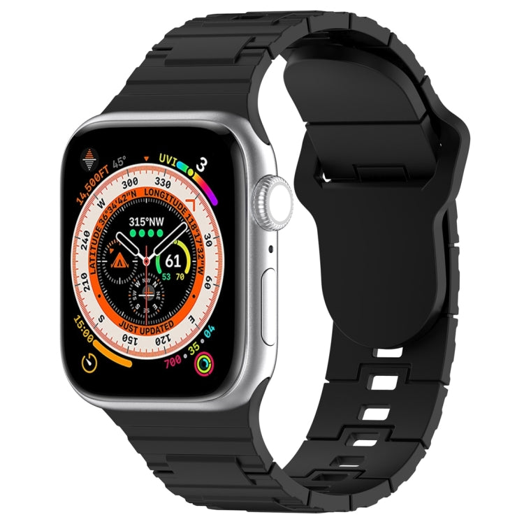 Square Buckle Armor Style Silicone Watch Band, For Apple Watch 4 40mm, For Apple Watch SE 2023 40mm, For Apple Watch 3 38mm