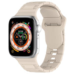Square Buckle Armor Style Silicone Watch Band, For Apple Watch 3 42mm, For Apple Watch 2 42mm, For Apple Watch 2 38mm