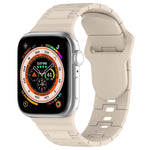 Square Buckle Armor Style Silicone Watch Band, For Apple Watch 9 45mm, For Apple Watch 9 41mm