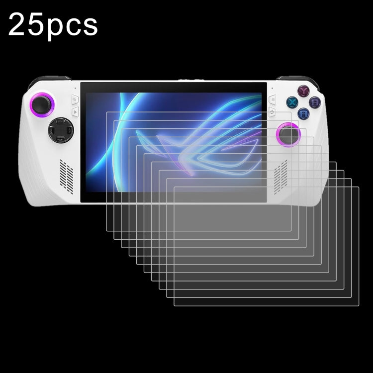 25 films de protection en verre trempé anti-explosion 9H 0,3 mm, pour ASUS Xbox Ally 7 pouces 2025, ASUS ROG Ally X 7 pouces, ASUS ROG Ally