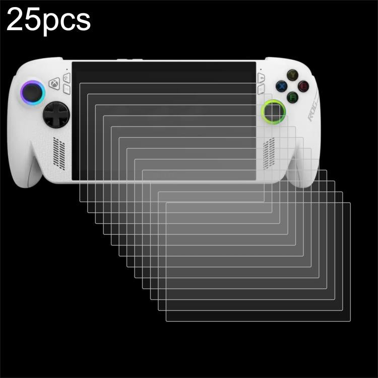 25 films de protection en verre trempé anti-explosion 9H 0,3 mm, pour ASUS Xbox Ally 7 pouces 2025, ASUS ROG Ally X 7 pouces, ASUS ROG Ally