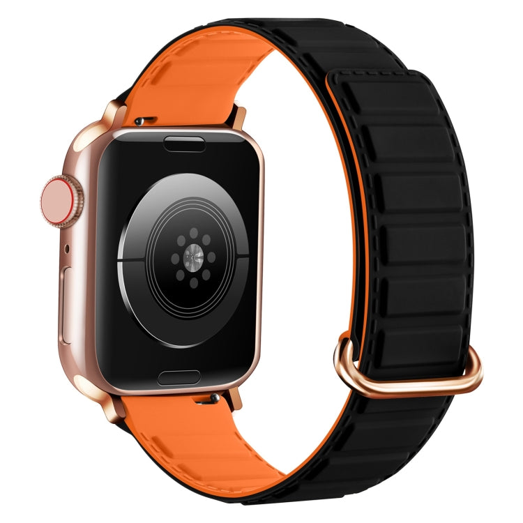 سوار ساعة سيليكون مغناطيسي مع إبزيم عكسي، لسلسلة Apple Watch 9 مقاس 41 مم، لسلسلة Apple Watch Ultra مقاس 49 مم، لسلسلة Apple Watch 8 مقاس 41 مم