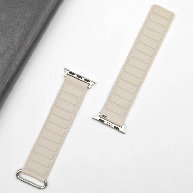 سوار ساعة سيليكون مغناطيسي مع إبزيم عكسي، لسلسلة Apple Watch 7 مقاس 41 مم، لسلسلة Apple Watch 7 مقاس 45 مم، لسلسلة Apple Watch SE مقاس 40 مم