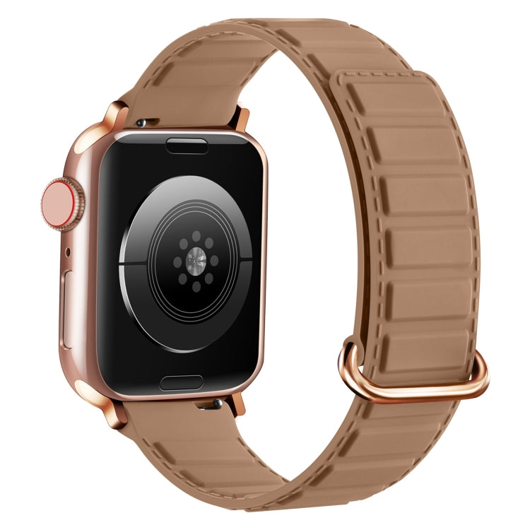 سوار ساعة سيليكون مغناطيسي مع إبزيم عكسي، لسلسلة Apple Watch 7 مقاس 41 مم، لسلسلة Apple Watch 7 مقاس 45 مم، لسلسلة Apple Watch SE مقاس 40 مم