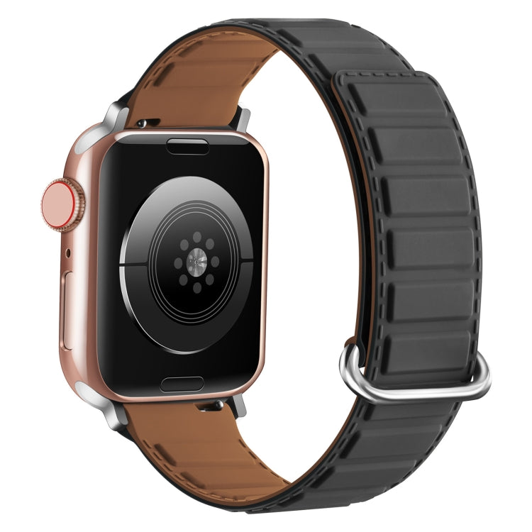 Reverse Buckle Magnetic Silicone Watch Band, For Apple Watch 38mm