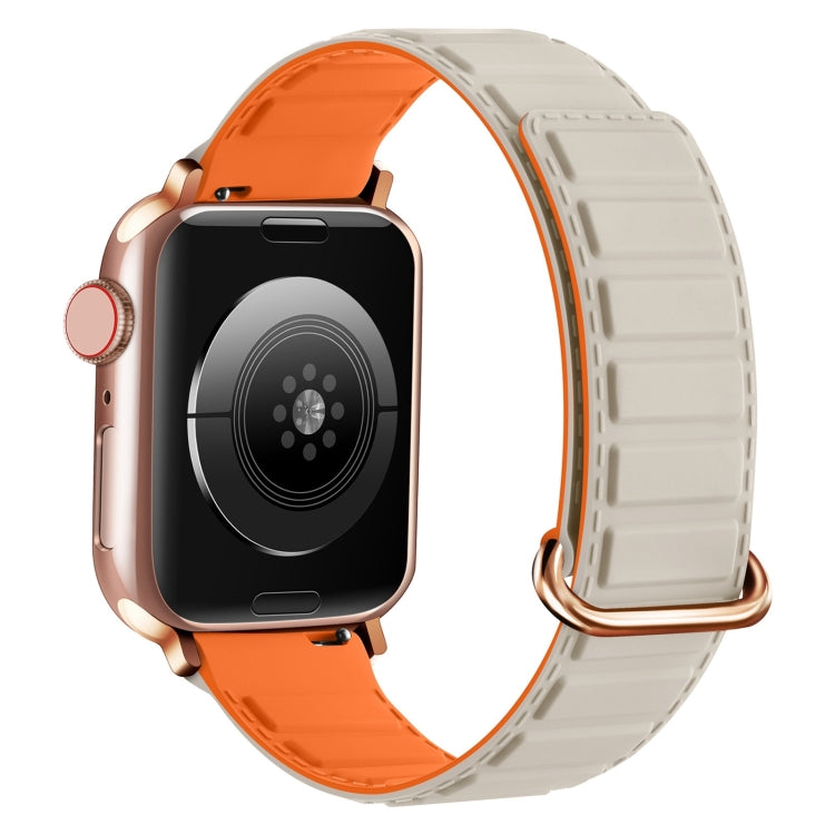 سوار ساعة سيليكون مغناطيسي مع إبزيم عكسي، لسلسلة Apple Watch SE 2023 مقاس 40 مم، لسلسلة Apple Watch Ultra 2 مقاس 49 مم، لسلسلة Apple Watch 9 مقاس 45 مم