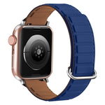 سوار ساعة سيليكون مغناطيسي مع إبزيم عكسي، لسلسلة Apple Watch SE 2023 مقاس 40 مم، لسلسلة Apple Watch Ultra 2 مقاس 49 مم، لسلسلة Apple Watch 9 مقاس 45 مم