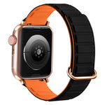 سوار ساعة سيليكون مغناطيسي مع إبزيم عكسي، لسلسلة Apple Watch SE 2023 مقاس 40 مم، لسلسلة Apple Watch Ultra 2 مقاس 49 مم، لسلسلة Apple Watch 9 مقاس 45 مم